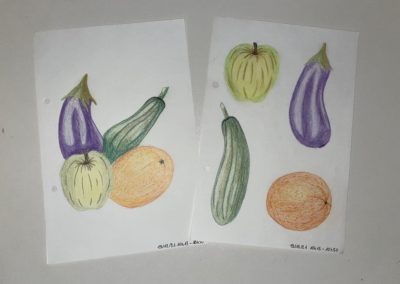Jour n°2 : dessiner des fruits ainsi qu'une nature morte avec ces même fruits
